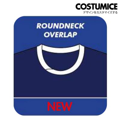 Sublimation Printing T Shirt Collar Round Neck Over Lap Costumice Design