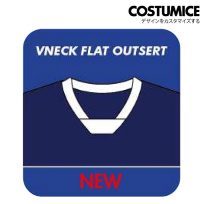 Sublimation Printing T Shirt Collar Vneck Flat Outsert Costumice Design